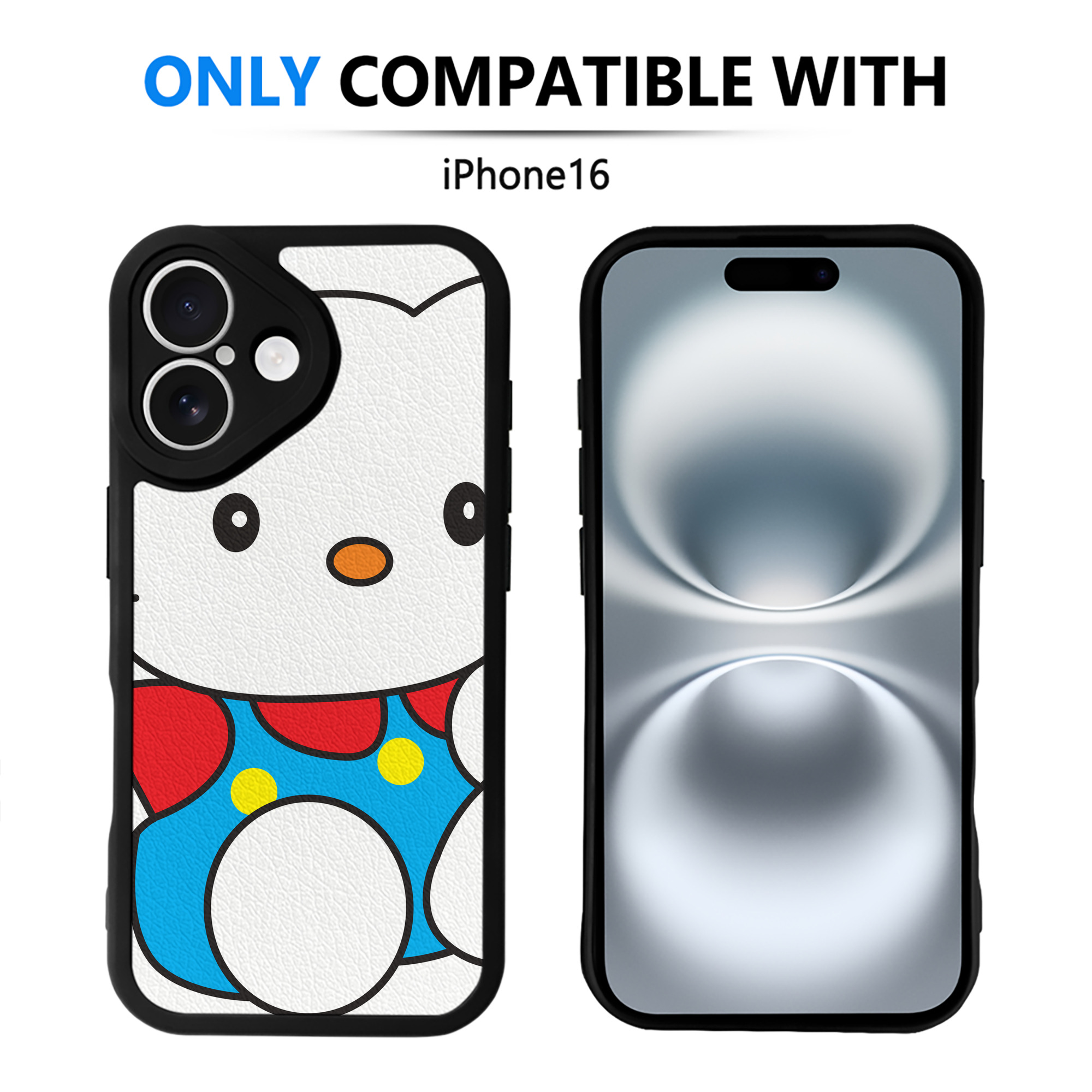 （画像用） Hello Kitty ハローキティ 【iPhone 16シリーズ対応】シリコンスマホケース（レザー調） 材質：シリコン